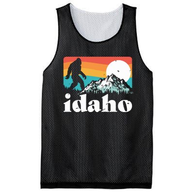 Idaho Bigfoot Retro Mountains Mesh Reversible Basketball Jersey Tank