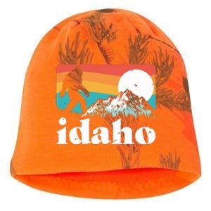 Idaho Bigfoot Retro Mountains Kati - Camo Knit Beanie