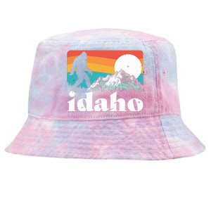 Idaho Bigfoot Retro Mountains Tie-Dyed Bucket Hat