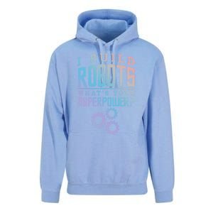 I Build Robots Your Superpower Robotics Engineer Gift Unisex Surf Hoodie