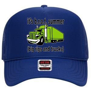 ItS Brat Summer Big Rigs And Trucks High Crown Mesh Back Trucker Hat