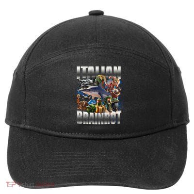 Italian Brainrot Shark 7-Panel Snapback Hat