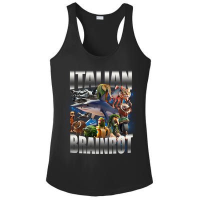 Italian Brainrot Shark Ladies PosiCharge Competitor Racerback Tank