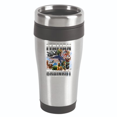 Italian Brainrot Shark 16oz Travel Tumbler