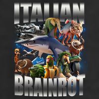 Italian Brainrot Shark Golf Towel