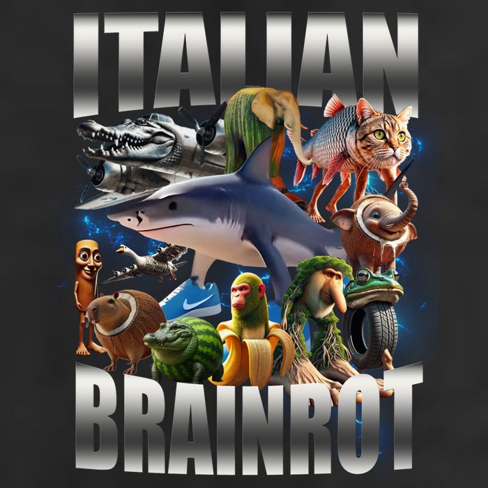 Italian Brainrot Shark Golf Towel