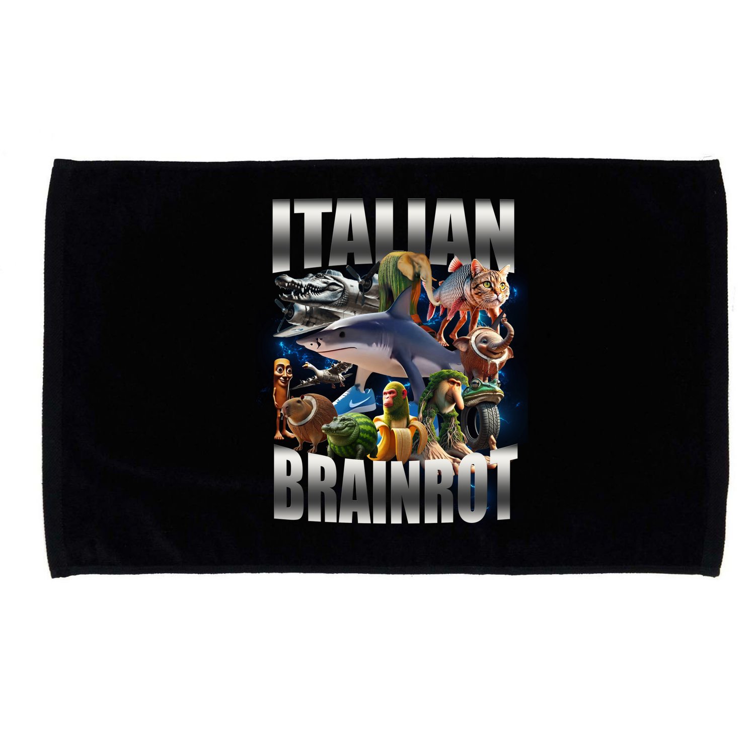 Italian Brainrot Shark Microfiber Hand Towel