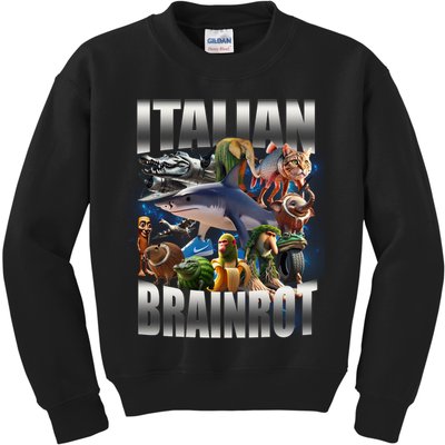 Italian Brainrot Shark Kids Sweatshirt