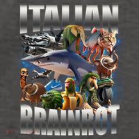 Italian Brainrot Shark Vector Backpack