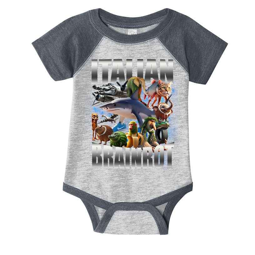 Italian Brainrot Shark Infant Baby Jersey Bodysuit