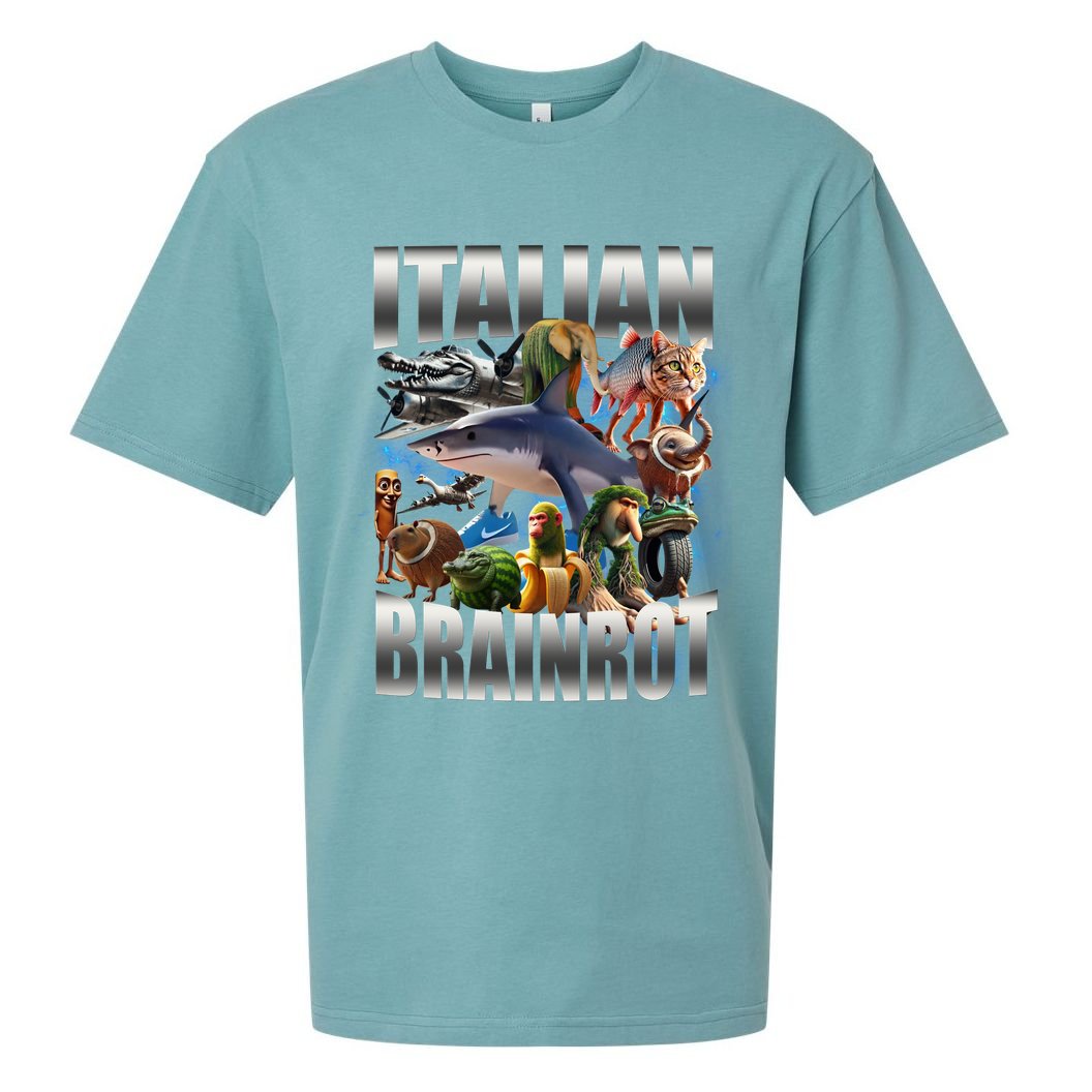 Italian Brainrot Shark Sueded Cloud Jersey T-Shirt