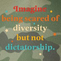 Imagine Being Scared Of Diversity But Not Dictatorship  Legacy Tie Dye Trucker Hat