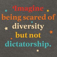 Imagine Being Scared Of Diversity But Not Dictatorship  Cotton Canvas Backpack