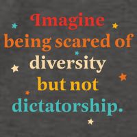 Imagine Being Scared Of Diversity But Not Dictatorship  Vector Backpack