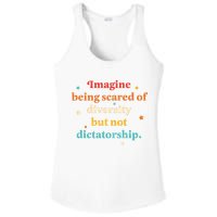 Imagine Being Scared Of Diversity But Not Dictatorship  Ladies PosiCharge Competitor Racerback Tank