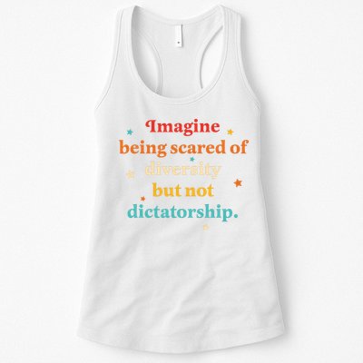 Imagine Being Scared Of Diversity But Not Dictatorship  Womens Tank Top