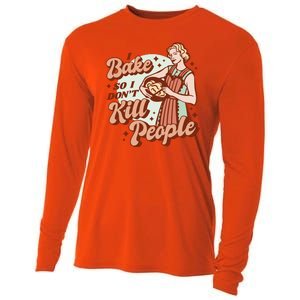 I Bake So I Don't Kill People Cooling Performance Long Sleeve Crew