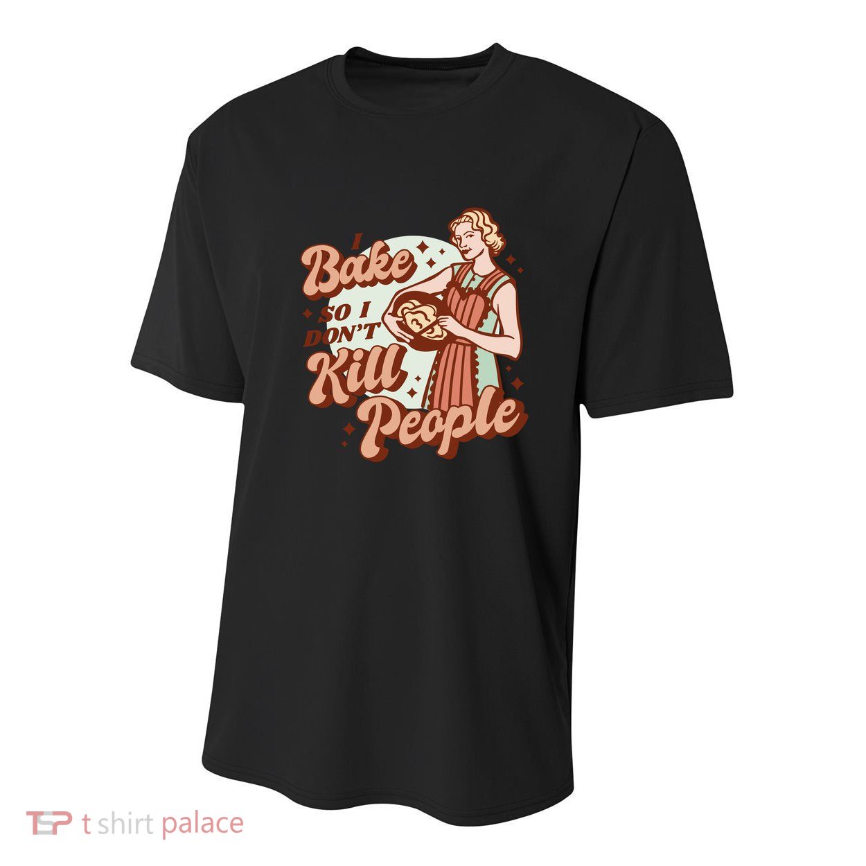 I Bake So I Don't Kill People Youth Performance Sprint T-Shirt