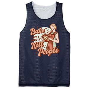 I Bake So I Don't Kill People Mesh Reversible Basketball Jersey Tank