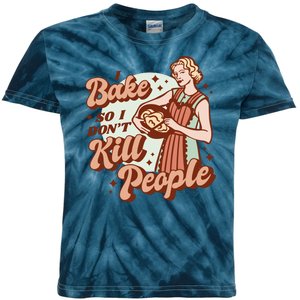 I Bake So I Don't Kill People Kids Tie-Dye T-Shirt