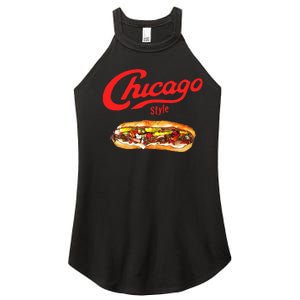 Italian Beef Sandwich Chicago Funny Food Gift Women's Perfect Tri Rocker Tank