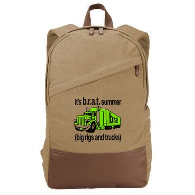 ItS Brat Summer Big Rigs And Trucks Cotton Canvas Backpack