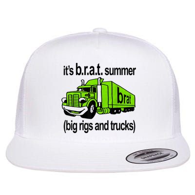ItS Brat Summer Big Rigs And Trucks Flat Bill Trucker Hat