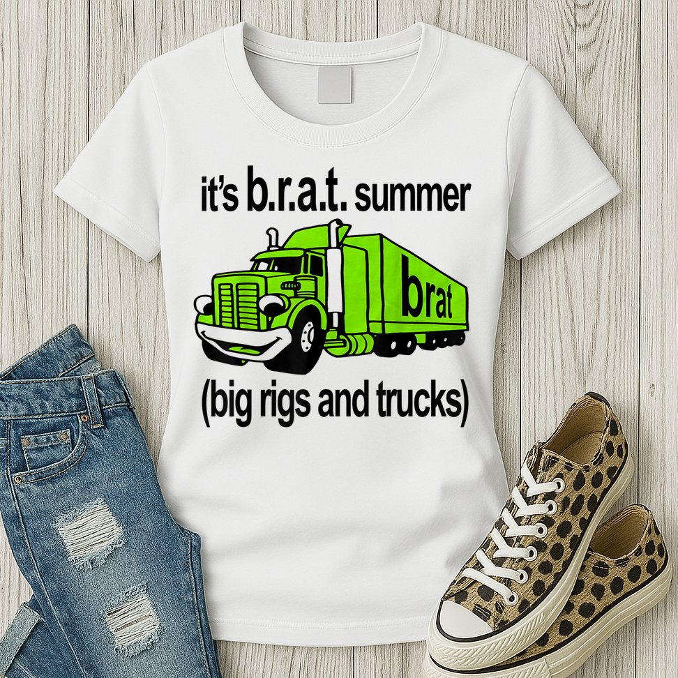 ItS Brat Summer Big Rigs And Trucks Womens T-Shirt