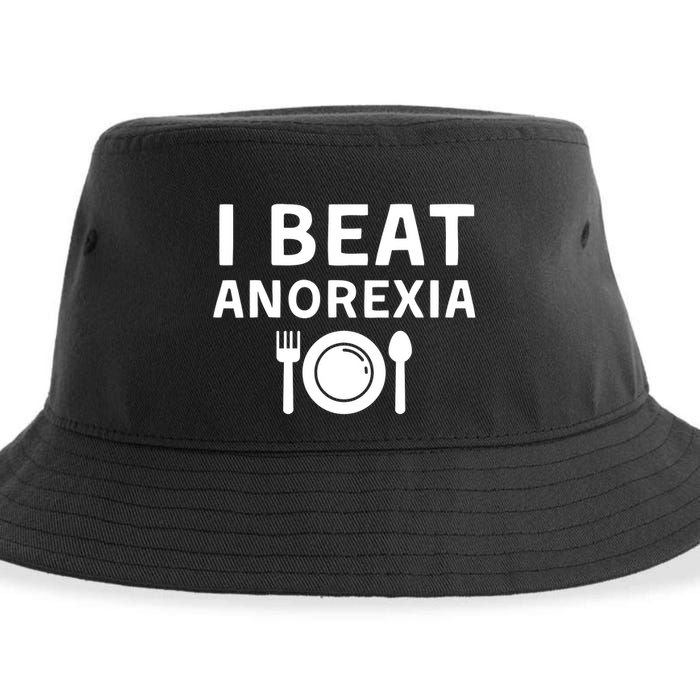 I Beat Survived Anorexia Awareness Survivor Sustainable Bucket Hat