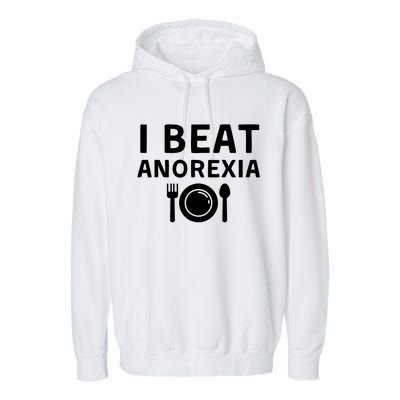 I Beat Survived Anorexia Awareness Survivor Garment-Dyed Fleece Hoodie