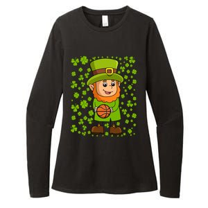 Irish Basketball St Patricks Day Leprechaun Funny Gift Womens CVC Long Sleeve Shirt