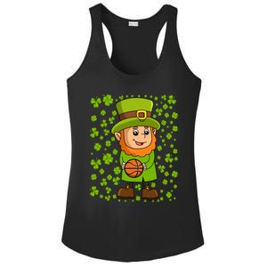 Irish Basketball St Patricks Day Leprechaun Funny Gift Ladies PosiCharge Competitor Racerback Tank