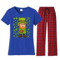 Irish Basketball St Patricks Day Leprechaun Funny Gift Women's Flannel Pajama Set