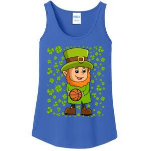 Irish Basketball St Patricks Day Leprechaun Funny Gift Ladies Essential Tank