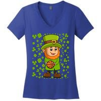 Irish Basketball St Patricks Day Leprechaun Funny Gift Women's V-Neck T-Shirt