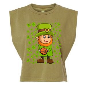 Irish Basketball St Patricks Day Leprechaun Funny Gift Garment-Dyed Women's Muscle Tee