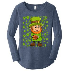 Irish Basketball St Patricks Day Leprechaun Funny Gift Women's Perfect Tri Tunic Long Sleeve Shirt