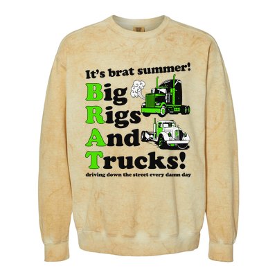 It’S Brat Summer Big Rids And Trucks Driving Down The Street Every Damn Day Colorblast Crewneck Sweatshirt