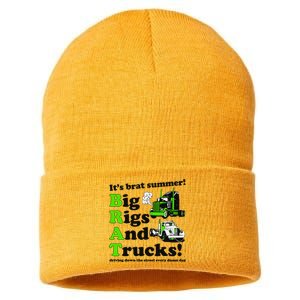 It’S Brat Summer Big Rids And Trucks Driving Down The Street Every Damn Day Sustainable Knit Beanie