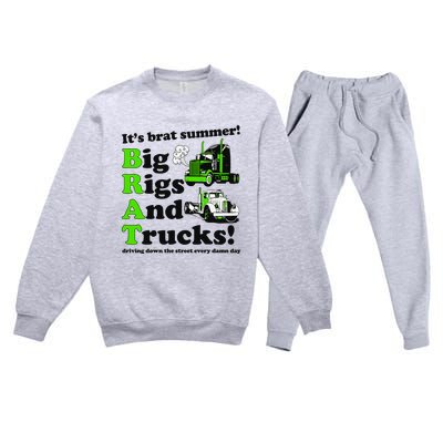 It’S Brat Summer Big Rids And Trucks Driving Down The Street Every Damn Day Premium Crewneck Sweatsuit Set