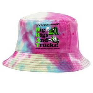 It’S Brat Summer Big Rids And Trucks Driving Down The Street Every Damn Day Tie-Dyed Bucket Hat