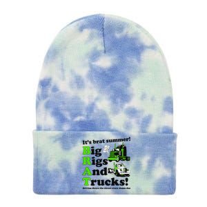 It’S Brat Summer Big Rids And Trucks Driving Down The Street Every Damn Day Tie Dye 12in Knit Beanie