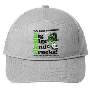 It’S Brat Summer Big Rids And Trucks Driving Down The Street Every Damn Day 7-Panel Snapback Hat