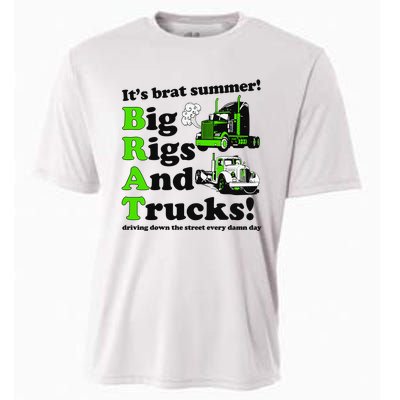 It’S Brat Summer Big Rids And Trucks Driving Down The Street Every Damn Day Cooling Performance Crew T-Shirt