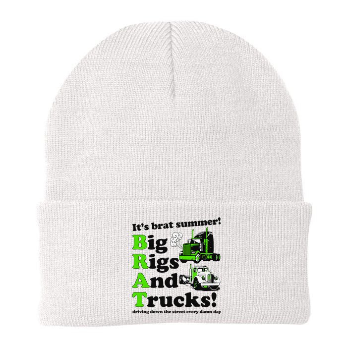 It’S Brat Summer Big Rids And Trucks Driving Down The Street Every Damn Day Knit Cap Winter Beanie