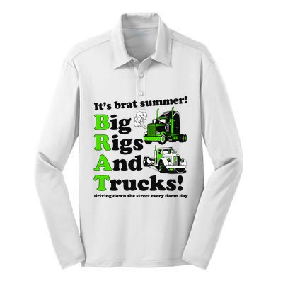 It’S Brat Summer Big Rids And Trucks Driving Down The Street Every Damn Day Silk Touch Performance Long Sleeve Polo