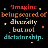 Imagine Being Scared Of Diversity But Not Dictatorship 7-Panel Snapback Hat