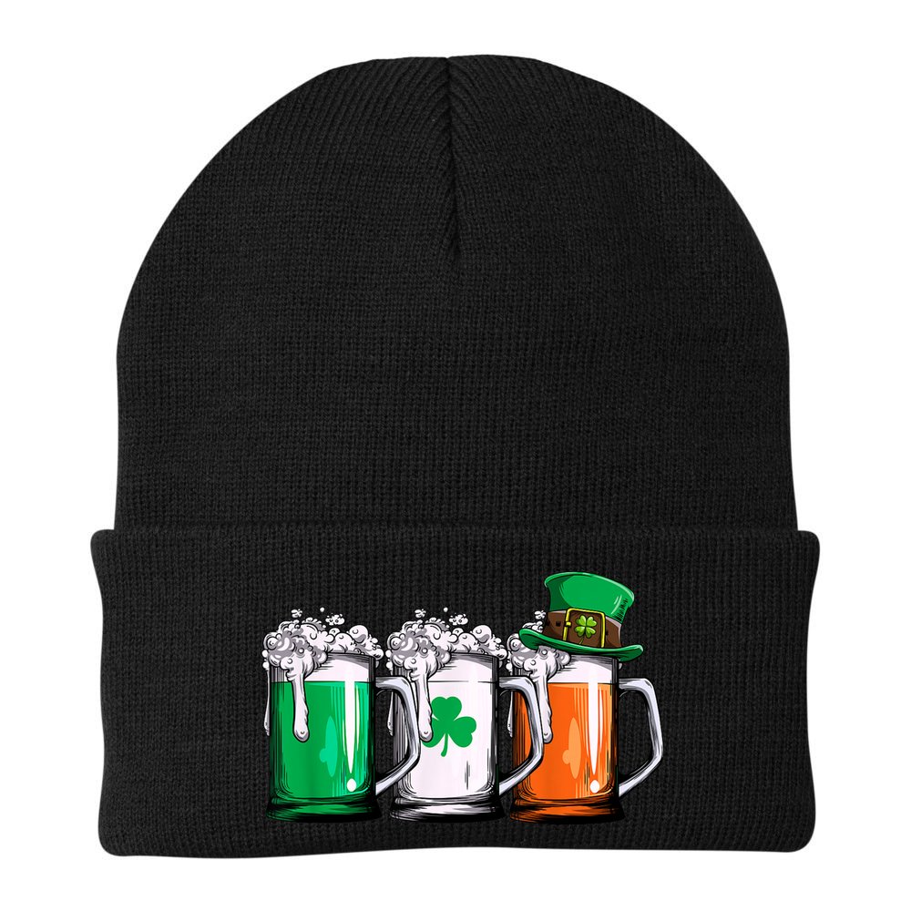 Irish Beer Ireland Flag St Patricks Day Men Women Leprechaun Beanie