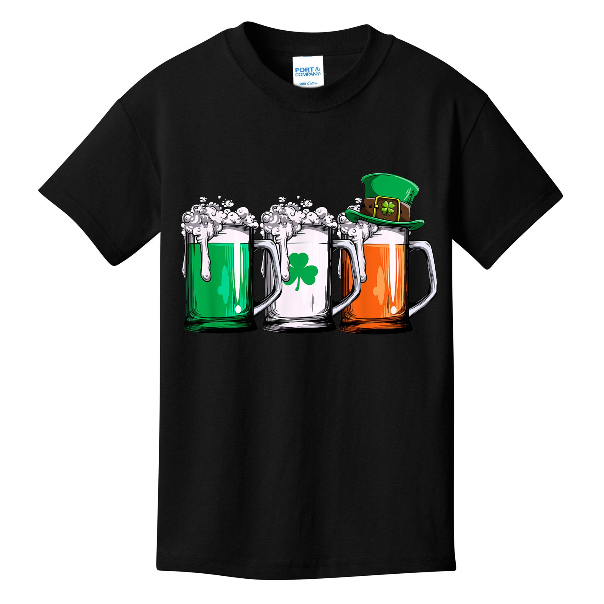 Irish Beer Ireland Flag St Patricks Day Men Women Leprechaun Kids T-Shirt