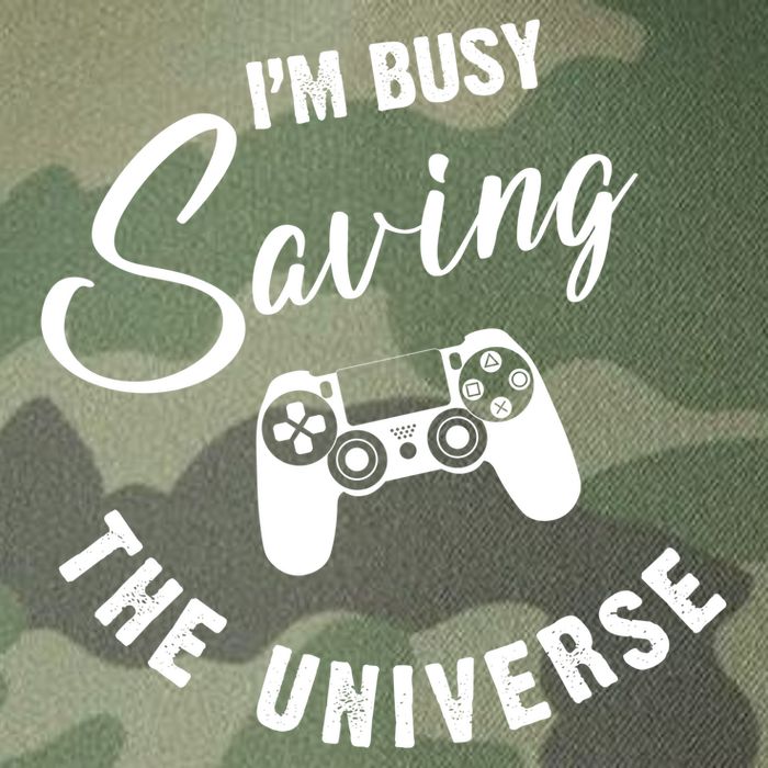 I'm Busy Saving The Universe Gamer Legacy Tie Dye Trucker Hat